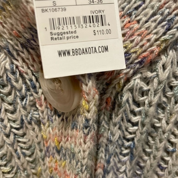 BB Dakota Double Rainbow Cardigan - New with tags - Picture 2 of 6